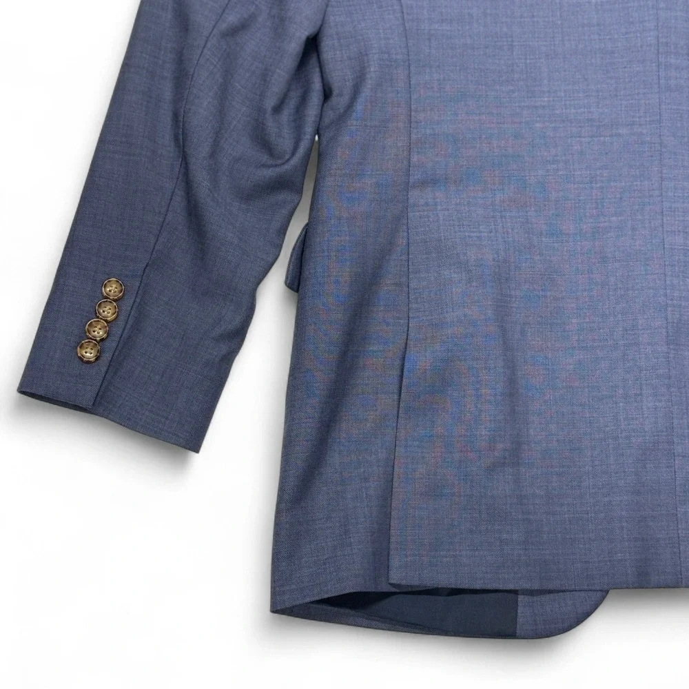 J Crew Thompson Blue Wool Blazer Jacket Suit Separate Mens 42L‎
